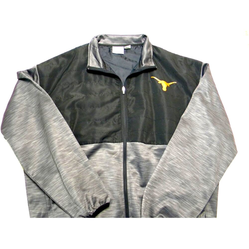 Texas Longhorns Men's‎ Full Zip Jacket Black Gray Big Tall 3XLT College Football